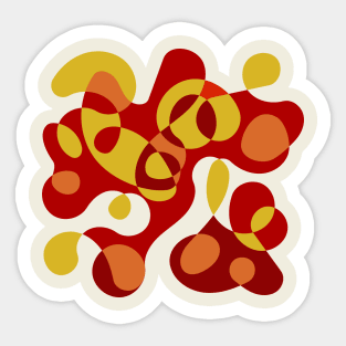 Surreal Shapes (Miro Inspired) Sticker